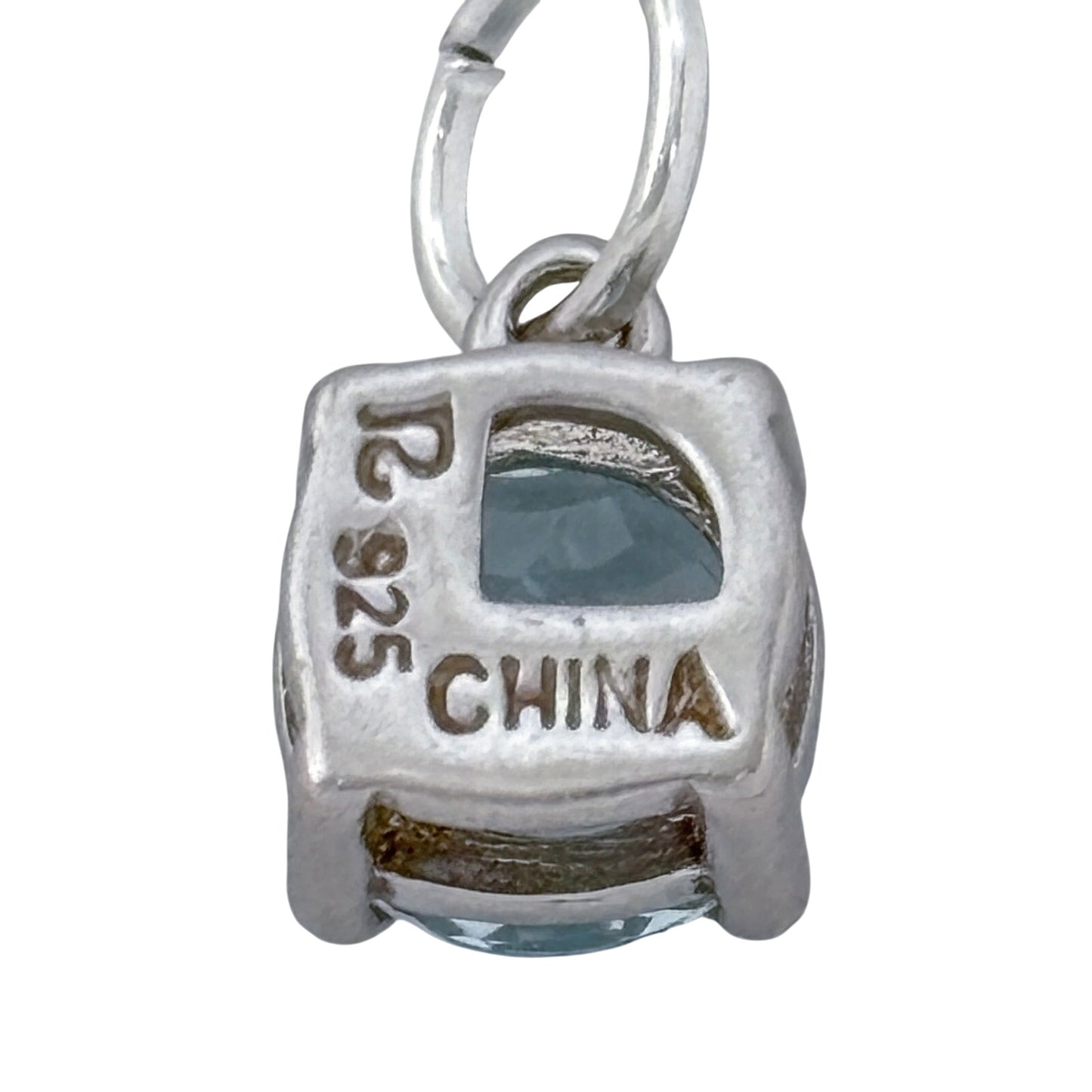 Vintage Ross Simons Sterling Silver 925 Blue Topaz Pendant
