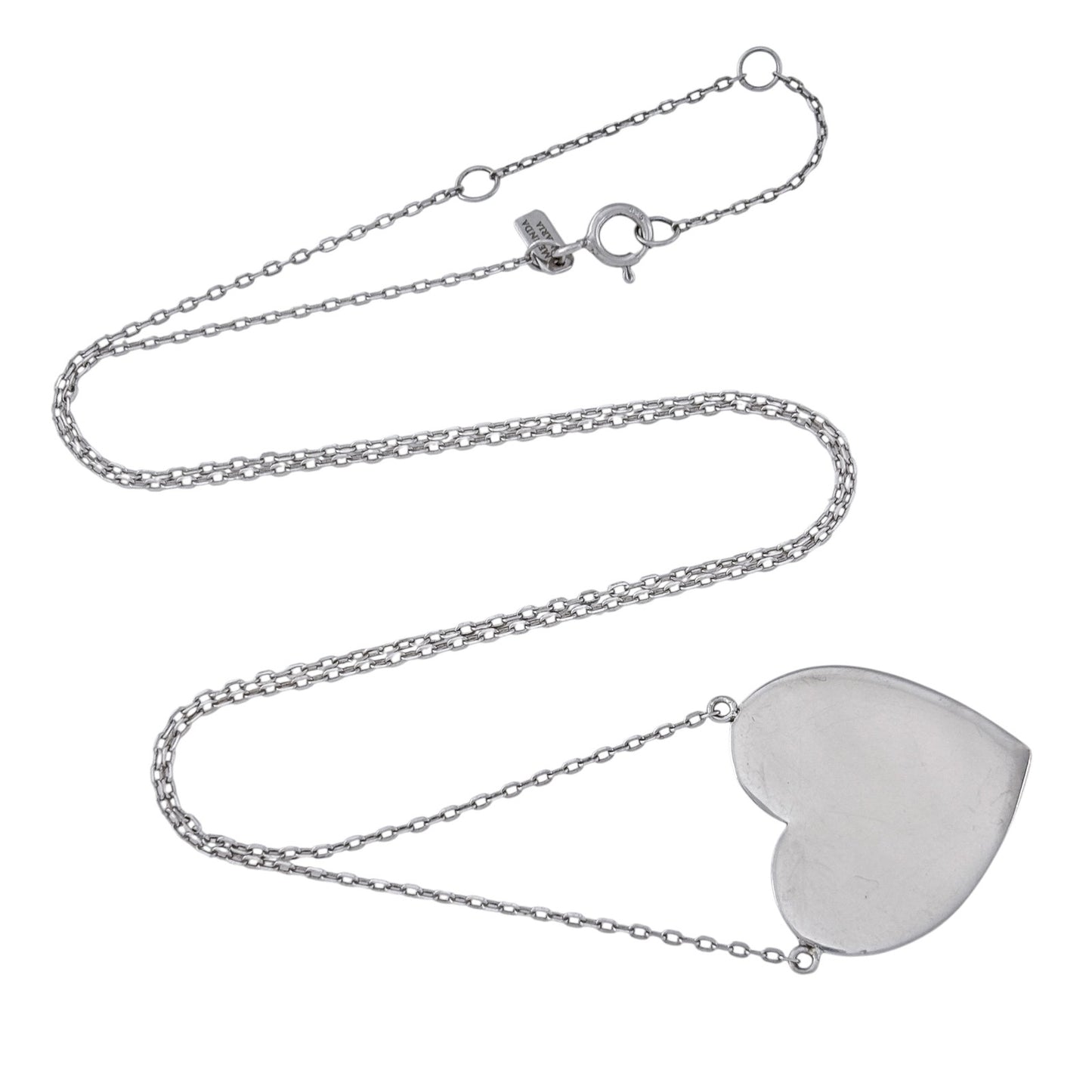 Vintage Melinda Maria Sterling Silver 925 Heart Pendant Necklace 17-18-19"