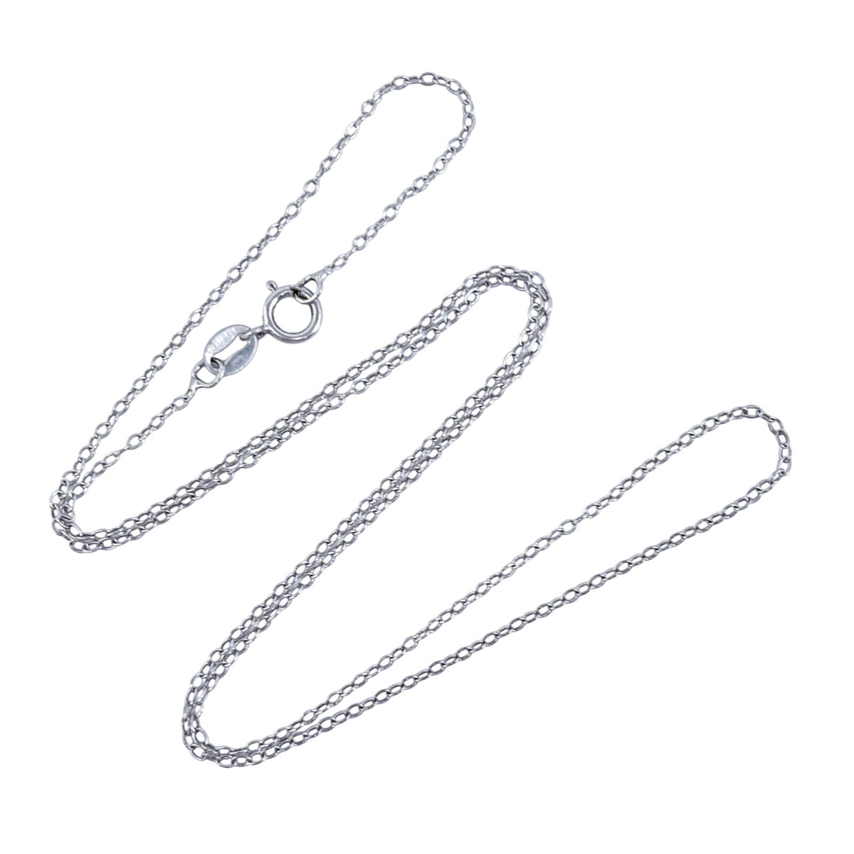 Vintage Italy Sterling Silver 925 Cable Chain Necklace 18"