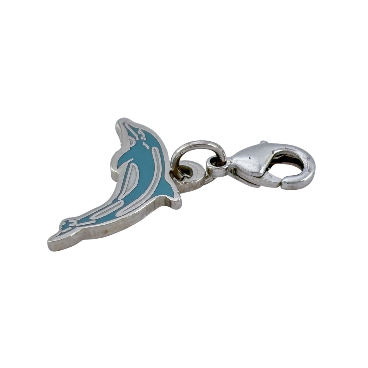 Vintage Sterling Silver 925 Enamel Dolphin Charm