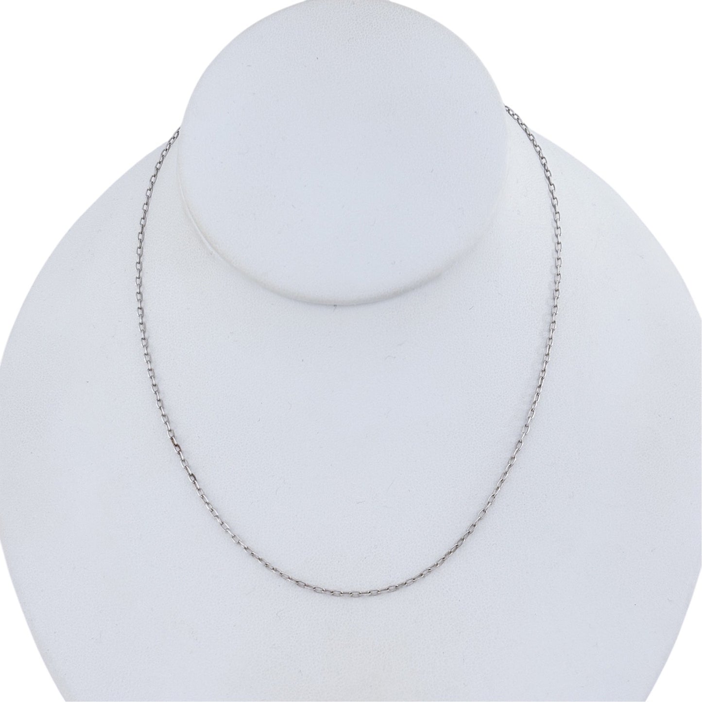 Vintage Sterling Silver 925 Cable Link Chain Necklace 15.5"