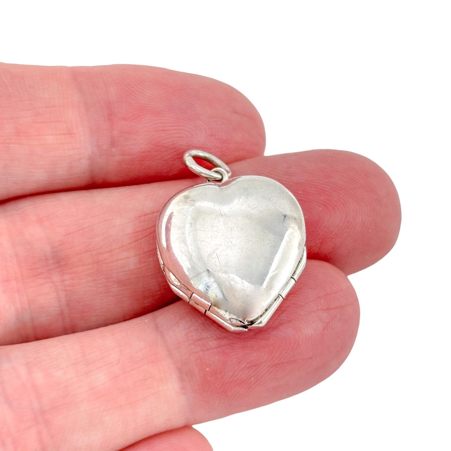 Vintage Sterling Silver 925 Double Heart Locket