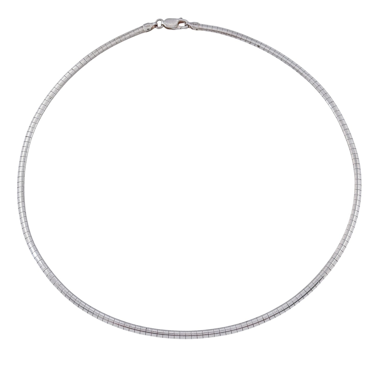 Vintage Italain Sterling Silver 925 Omega Necklace 16"