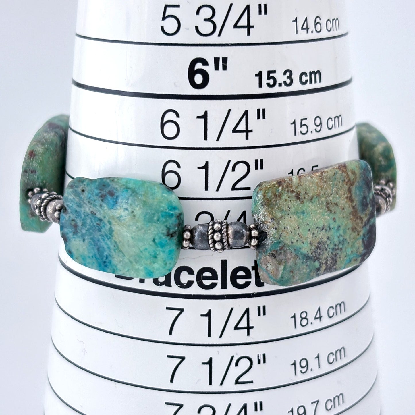 Vintage Sterling Silver 925 Turquoise Bracelet 7"