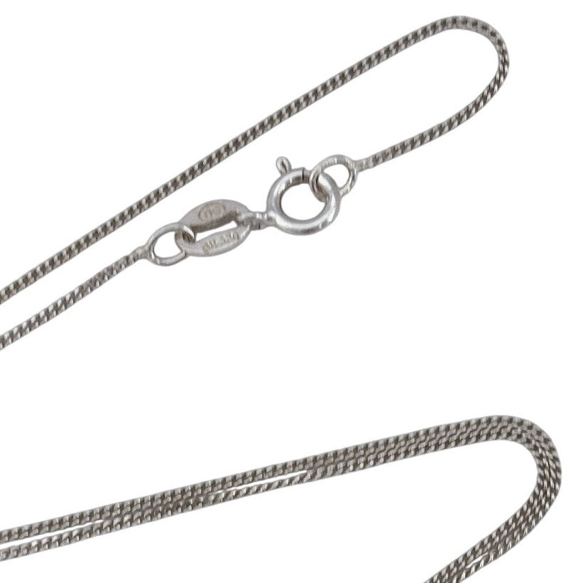 Vintage Sterling Silver 925 Curb Link Chain Necklace 18"