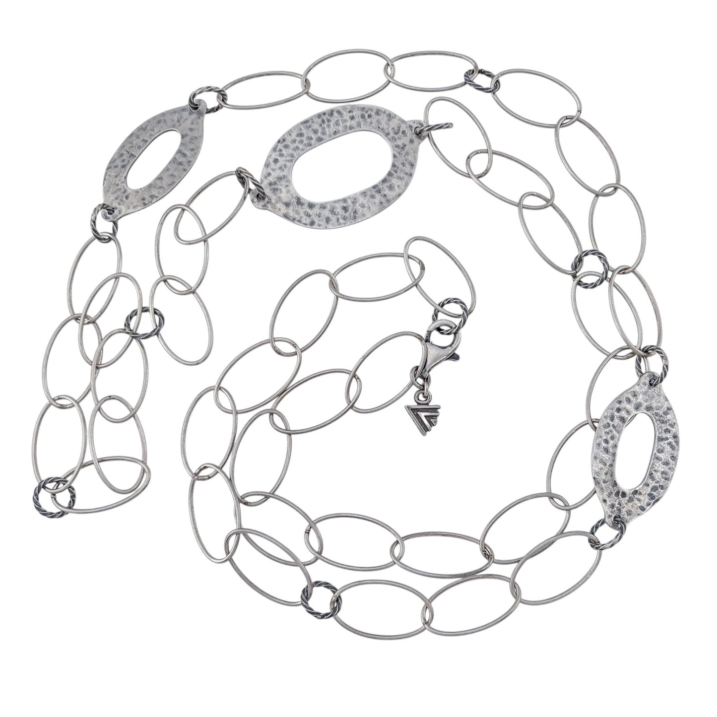 Retired Silpada Sterling Silver 925 Hammered Necklace 35" N1506