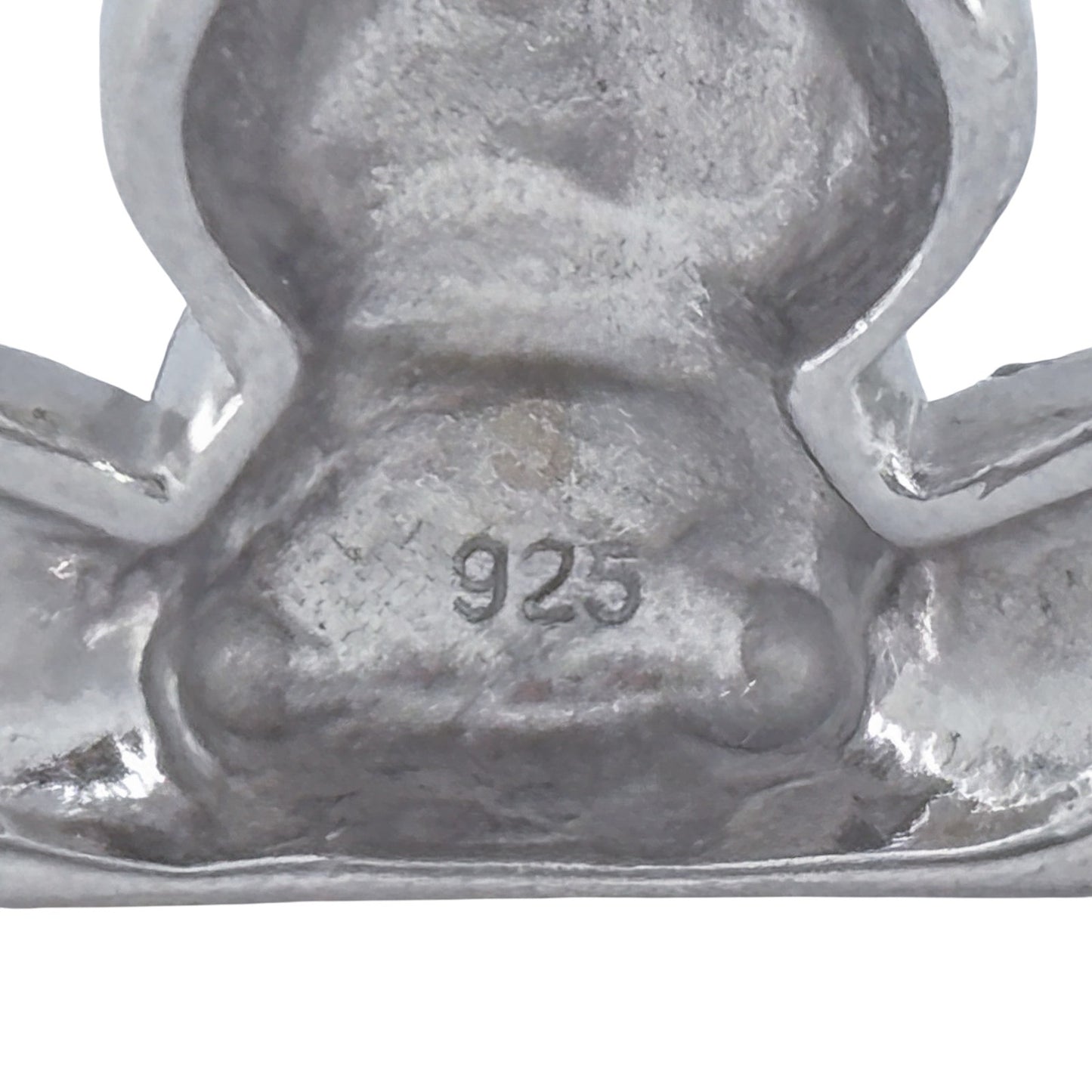 Vintage Sterling Silver 925 Crystal Frog Pendant