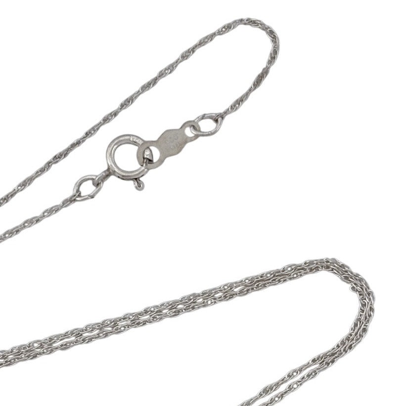 Vintage Sterling Silver 925 Rope Link Chain Necklace 18.5"