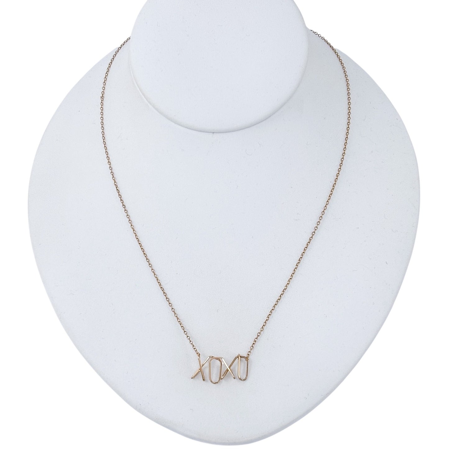 Vintage 1/20 14K Gold-Filled XOXO Necklace 17-18"