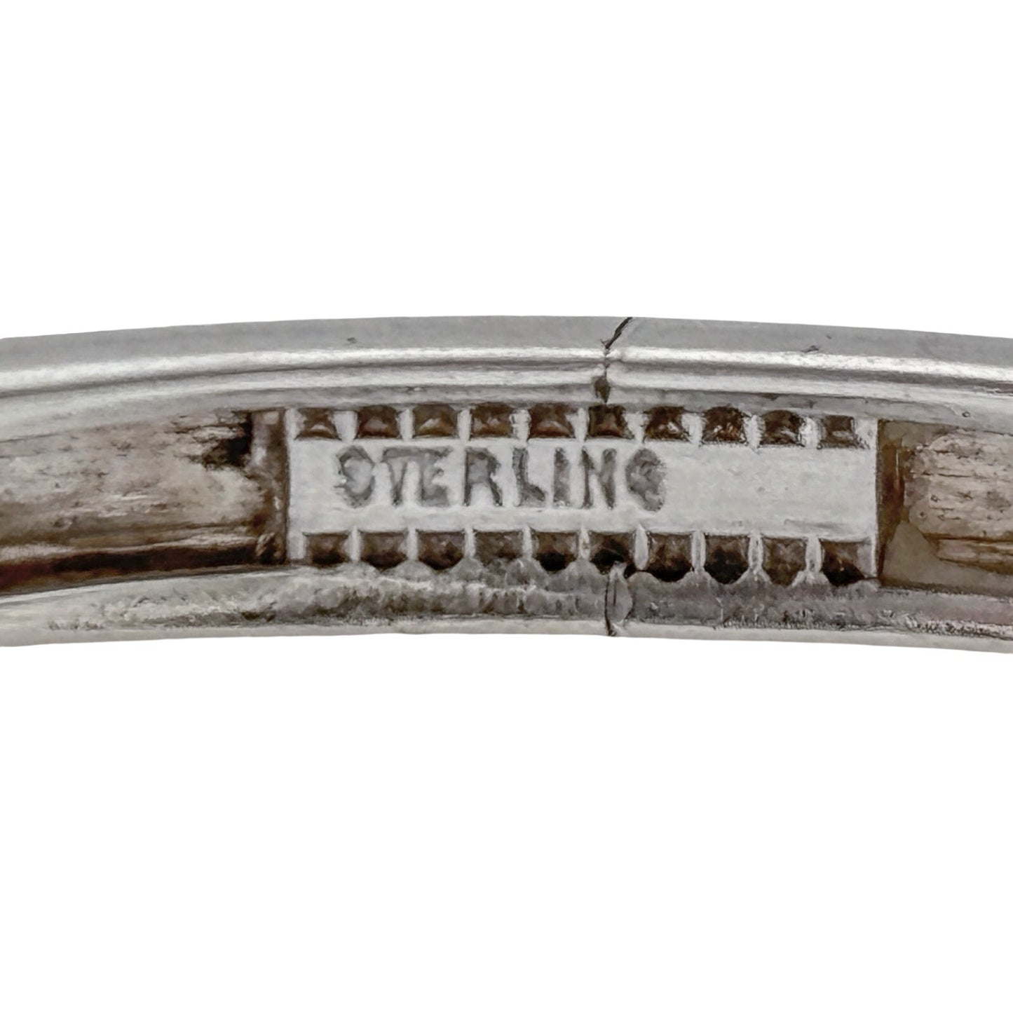 Vintage Sterling Silver 925 Scroll Bangle Bracelet 8"