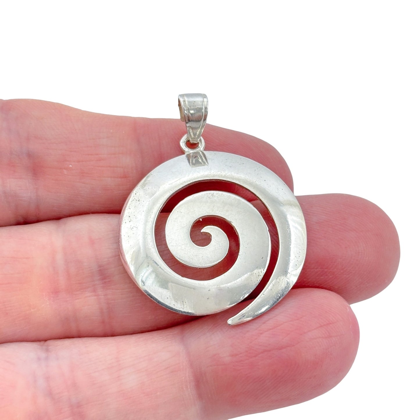 Vintage Sterling Silver 925 Spiral Pendant