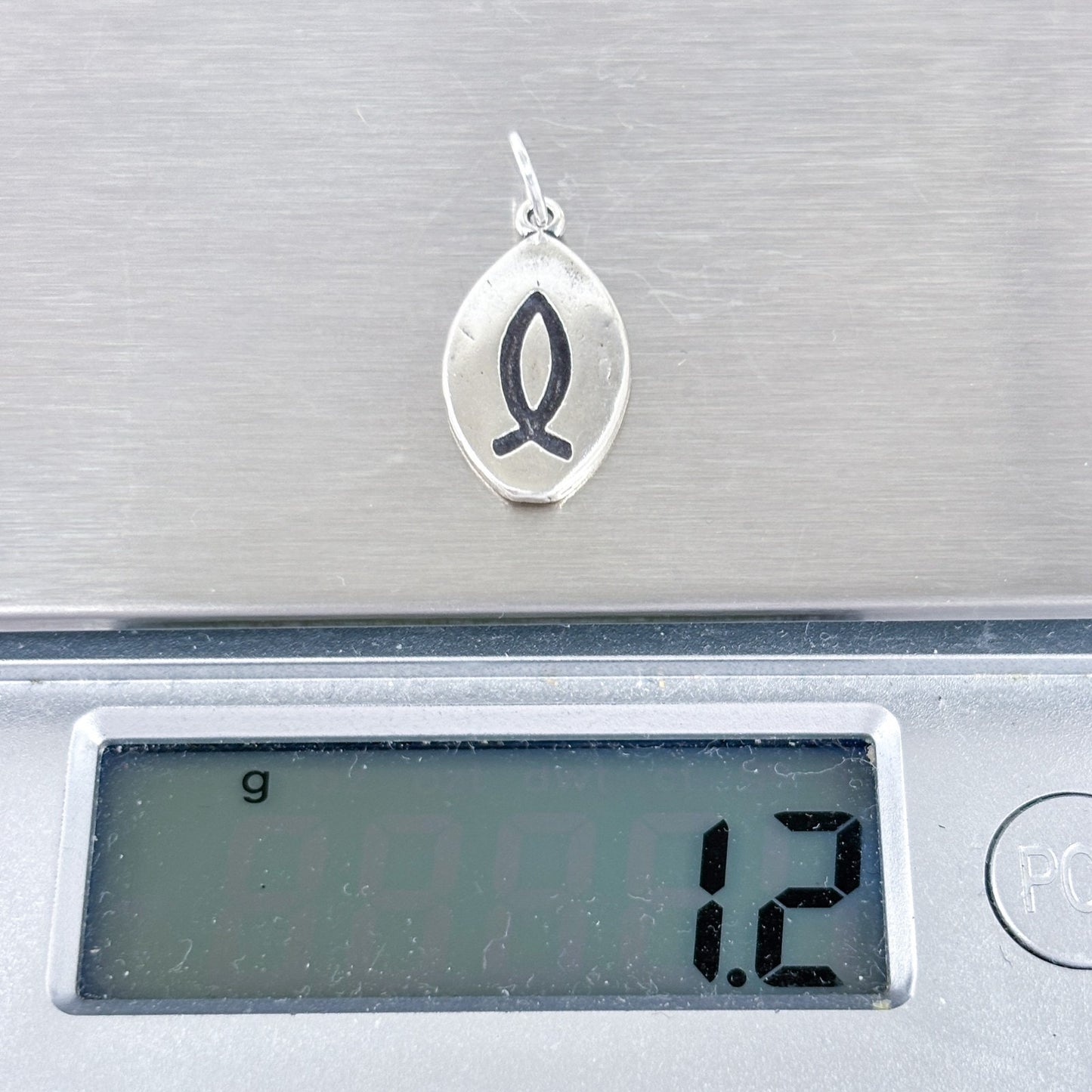 Sterling Silver Christian Ichthys Fish Pendant | Vintage Religious Charm Jewelry