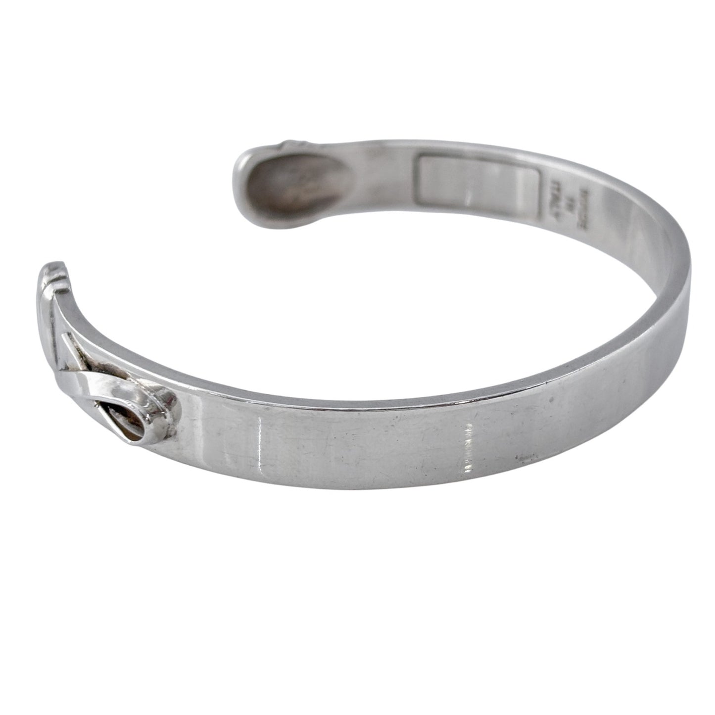 HIV/AIDS Awareness 90’s Silver Plated Until There's a Cure Cuff 7"