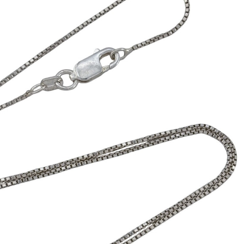 Vintage Italian Sterling Silver 925 Box Link Chain Necklace 20"