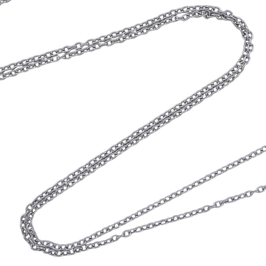 Vintage Sterling Silver 925 Cable Link Chain Necklace 16"-18"