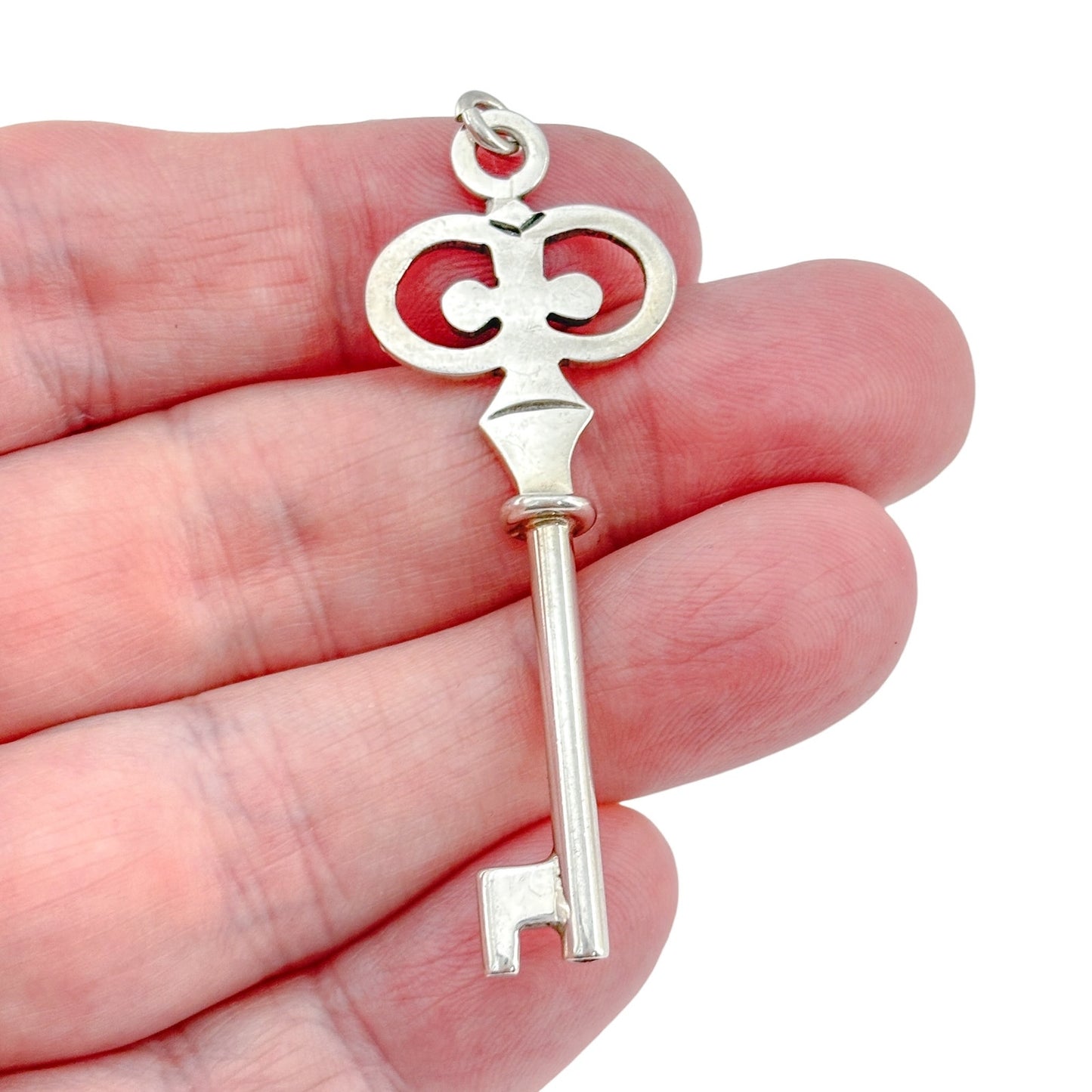 Vintage Sterling Silver 925 Key Pendant
