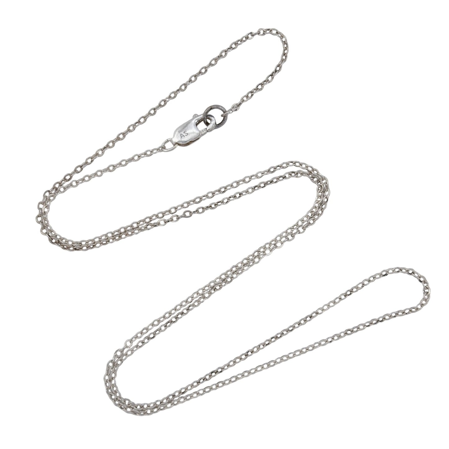 Vintage Sterling Silver 925 Cable Link Chain Necklace 17"