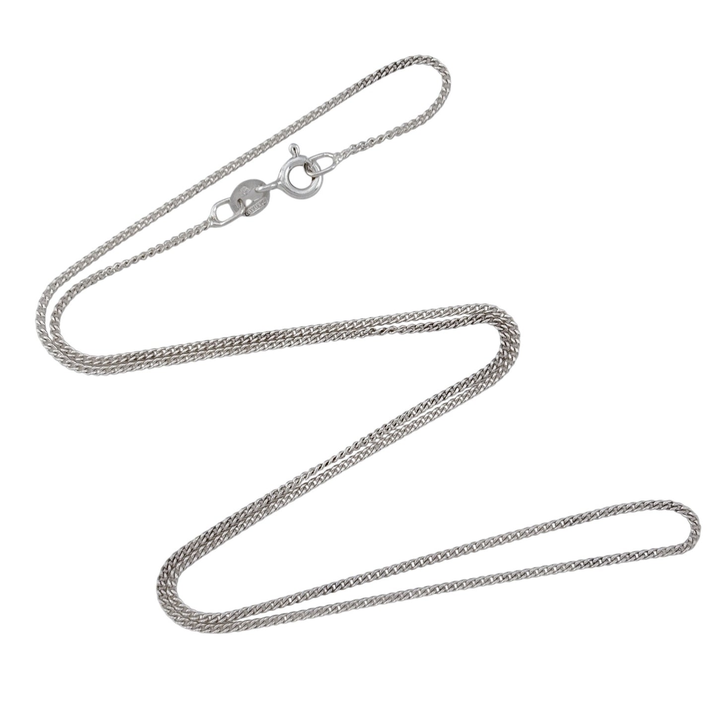 Vintage Italy Sterling Silver 925 Curb Link Chain Necklace 18"