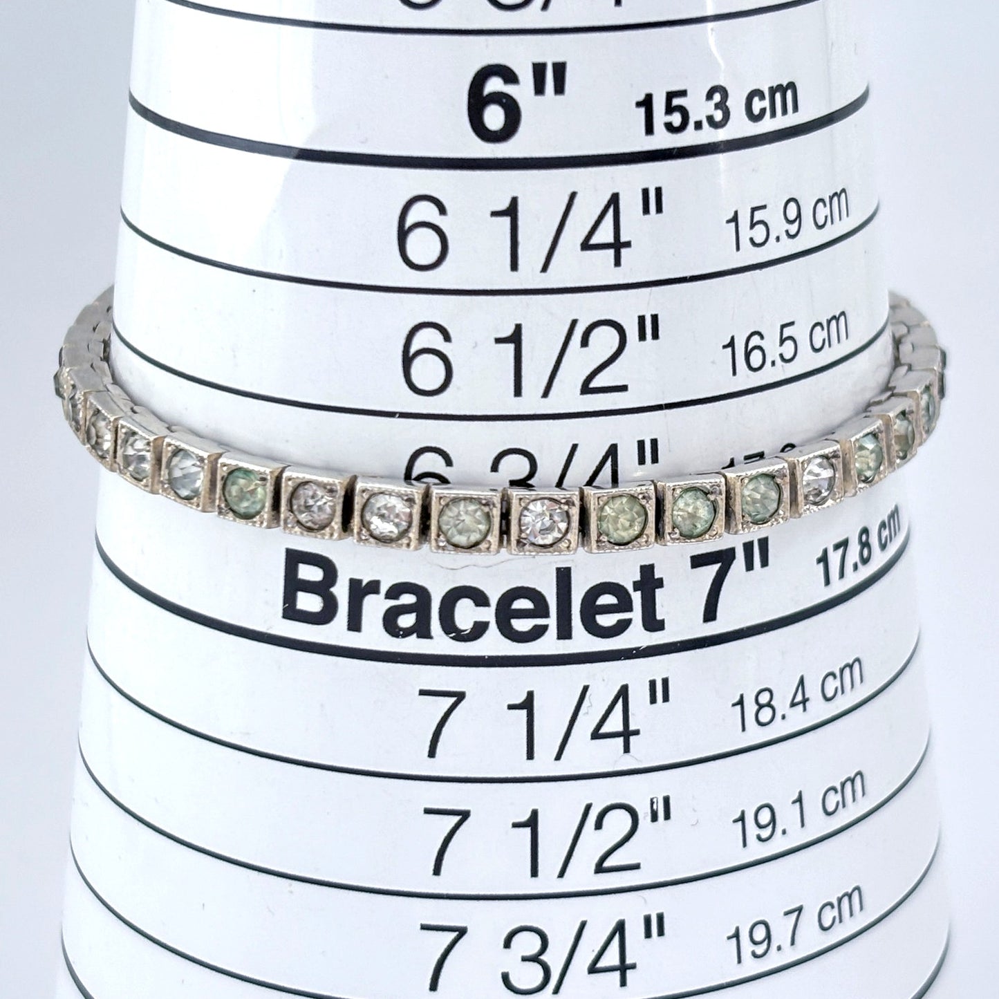 Vintage Otis Sterling Silver 925 Cubic Zirconia Tennis Bracelet 6.75"