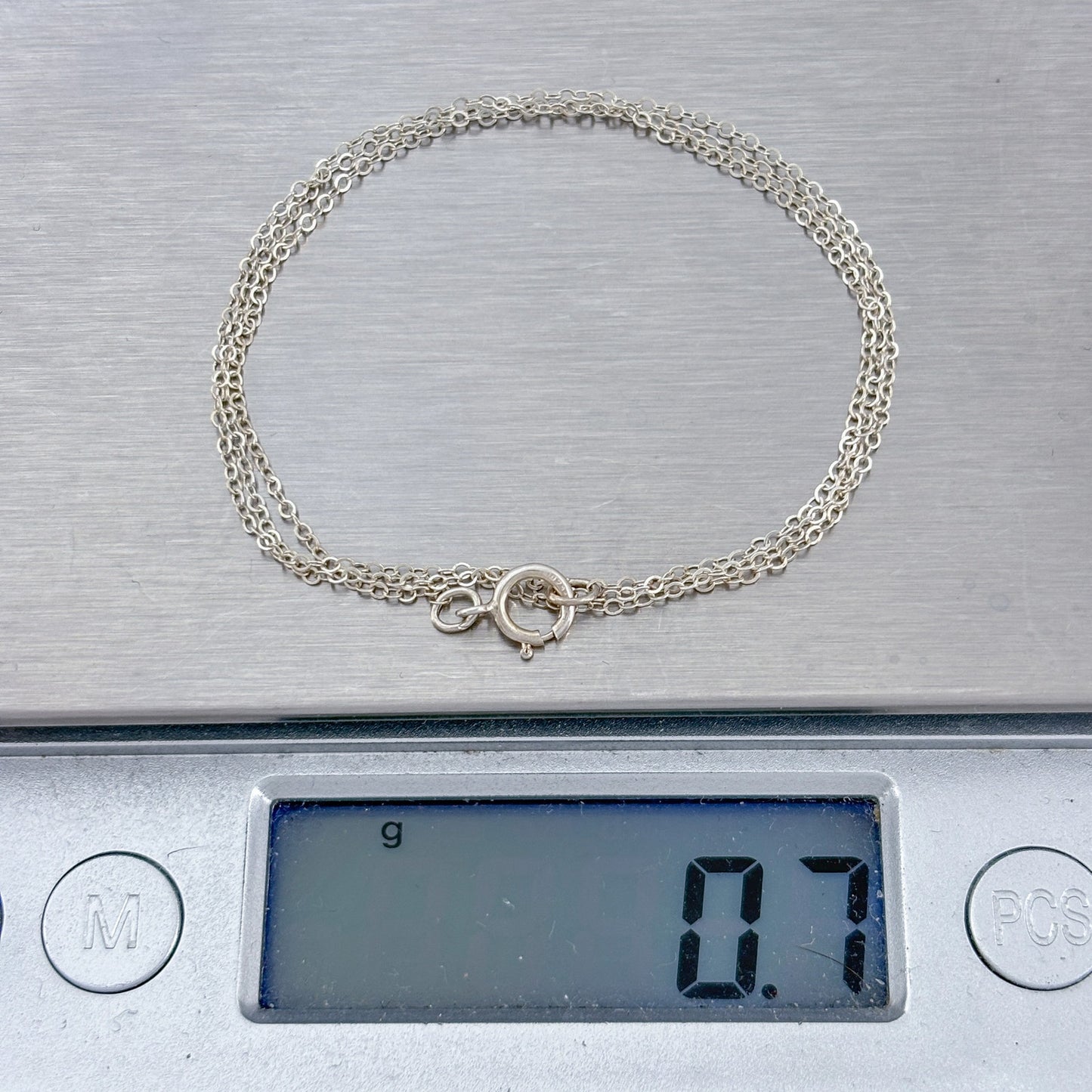 Vintage Sterling Silver 925 Cable Link Chain Necklace 16"