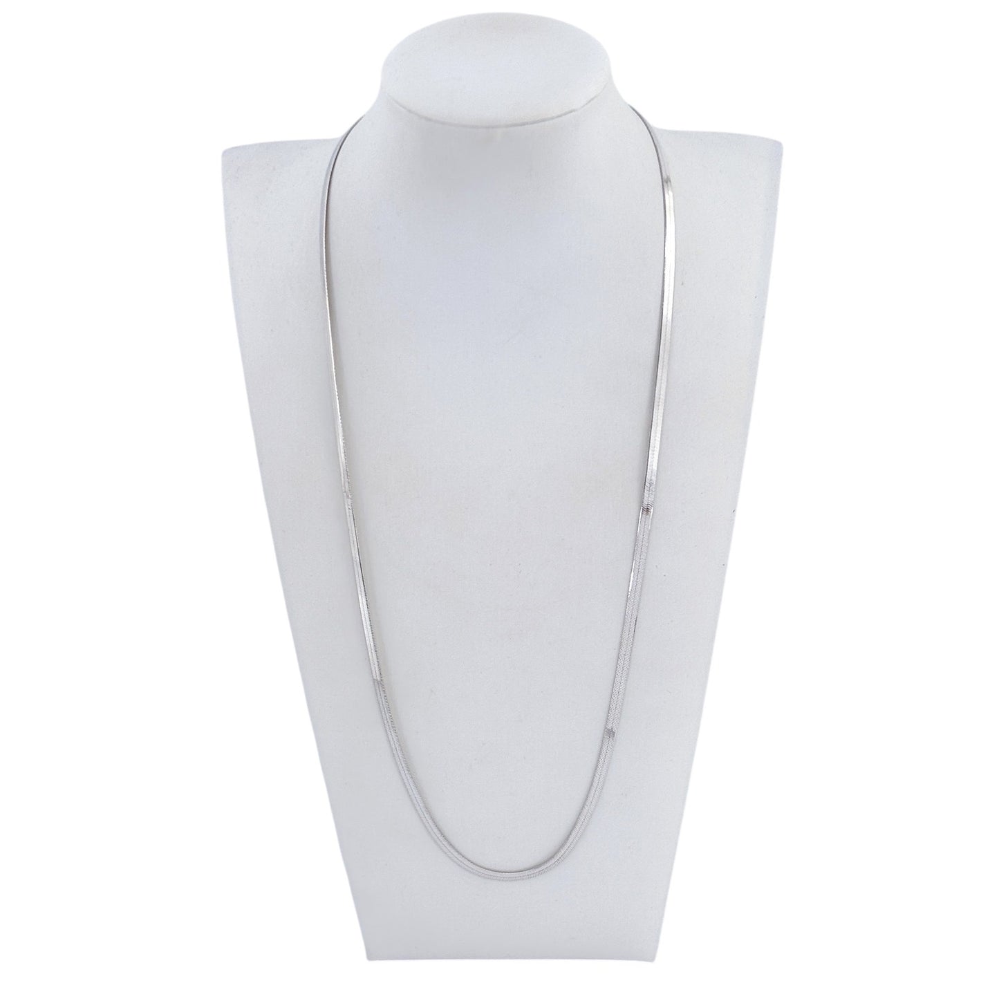Vintage Italian Sterling Silver 925 Herringbone Chain Necklace 24.5"