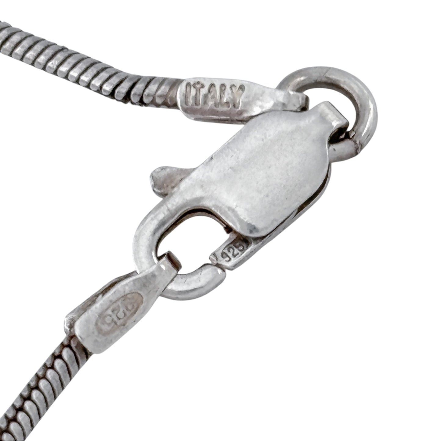 Vintage Italy Sterling Silver 925 Snake Chain Necklace 17.5"