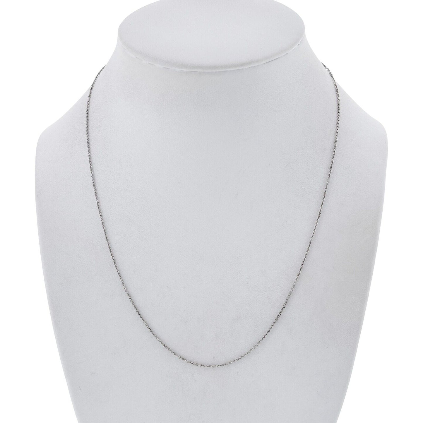 Vintage NC Sterling Silver 925 0.9mm Triangle Link Necklace 16"-18"