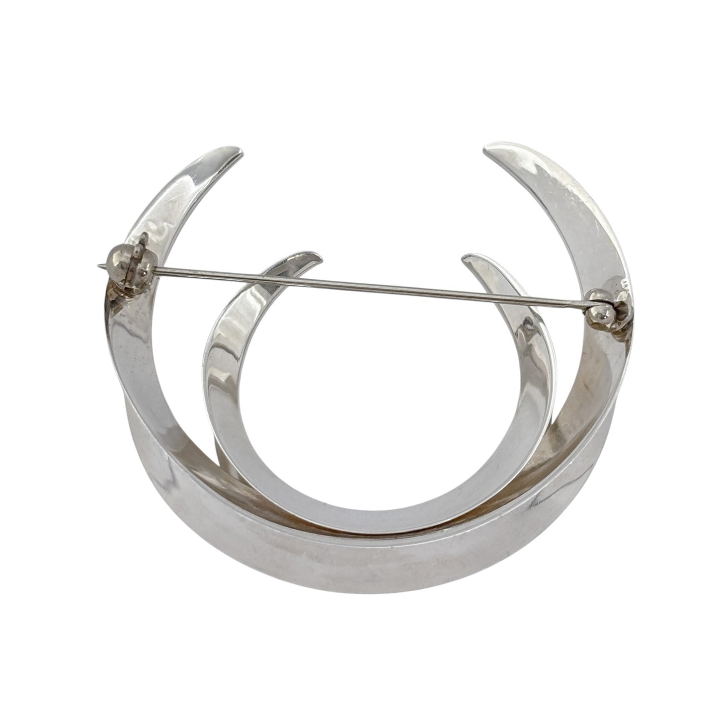 Vintage Sterling Silver 925 Crescent Brooch