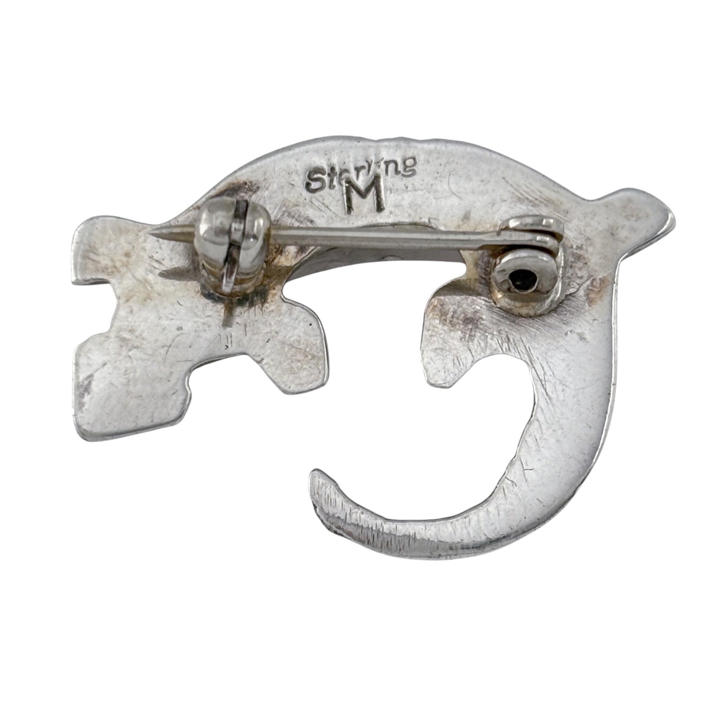 Vintage Sterling Silver 925 Southwest Native American Lizard Gecko Brooch