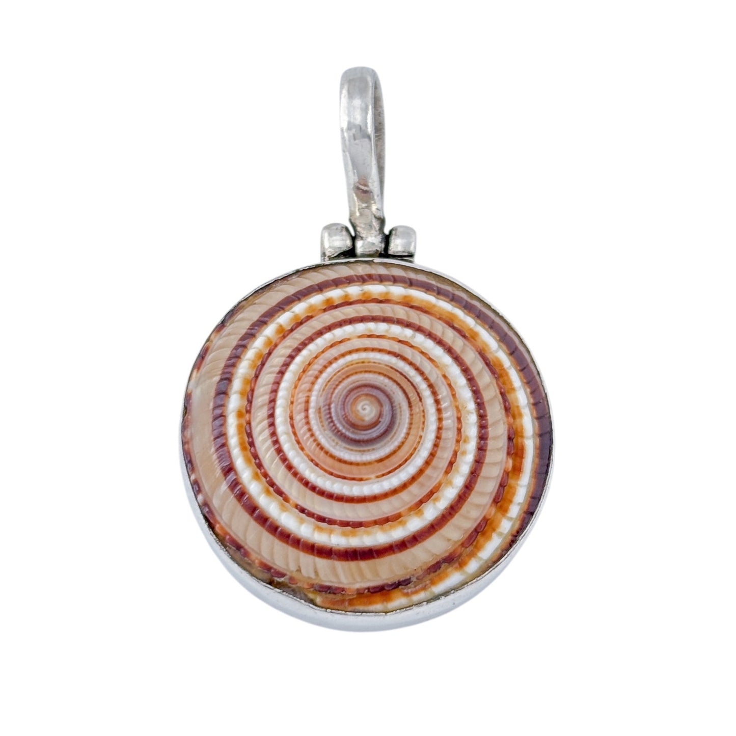 Vintage Sterling Silver 925 Spiral Shell Pendant