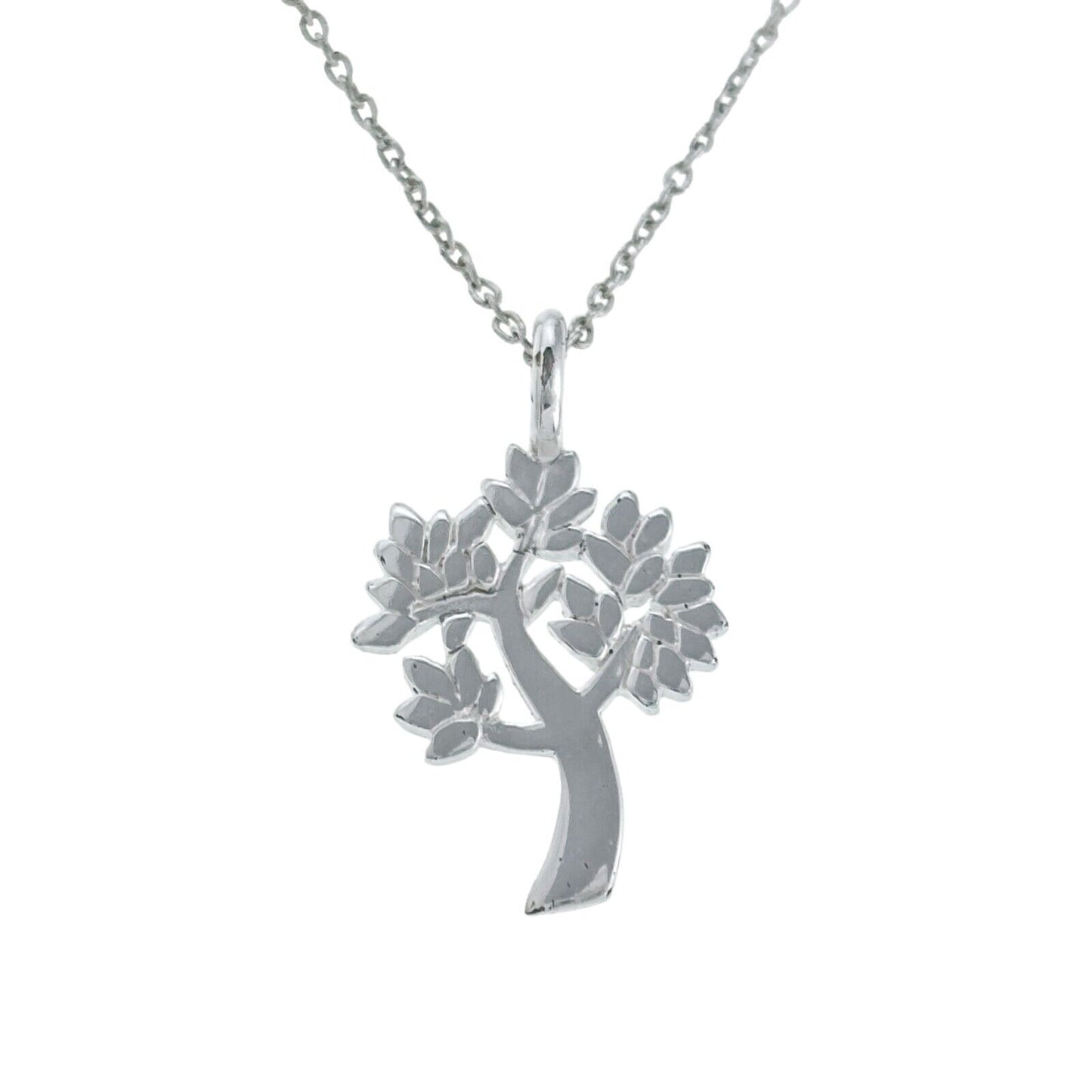 Vintage Sterling Silver 925 Family Tree Pendant Necklace 16"-18"