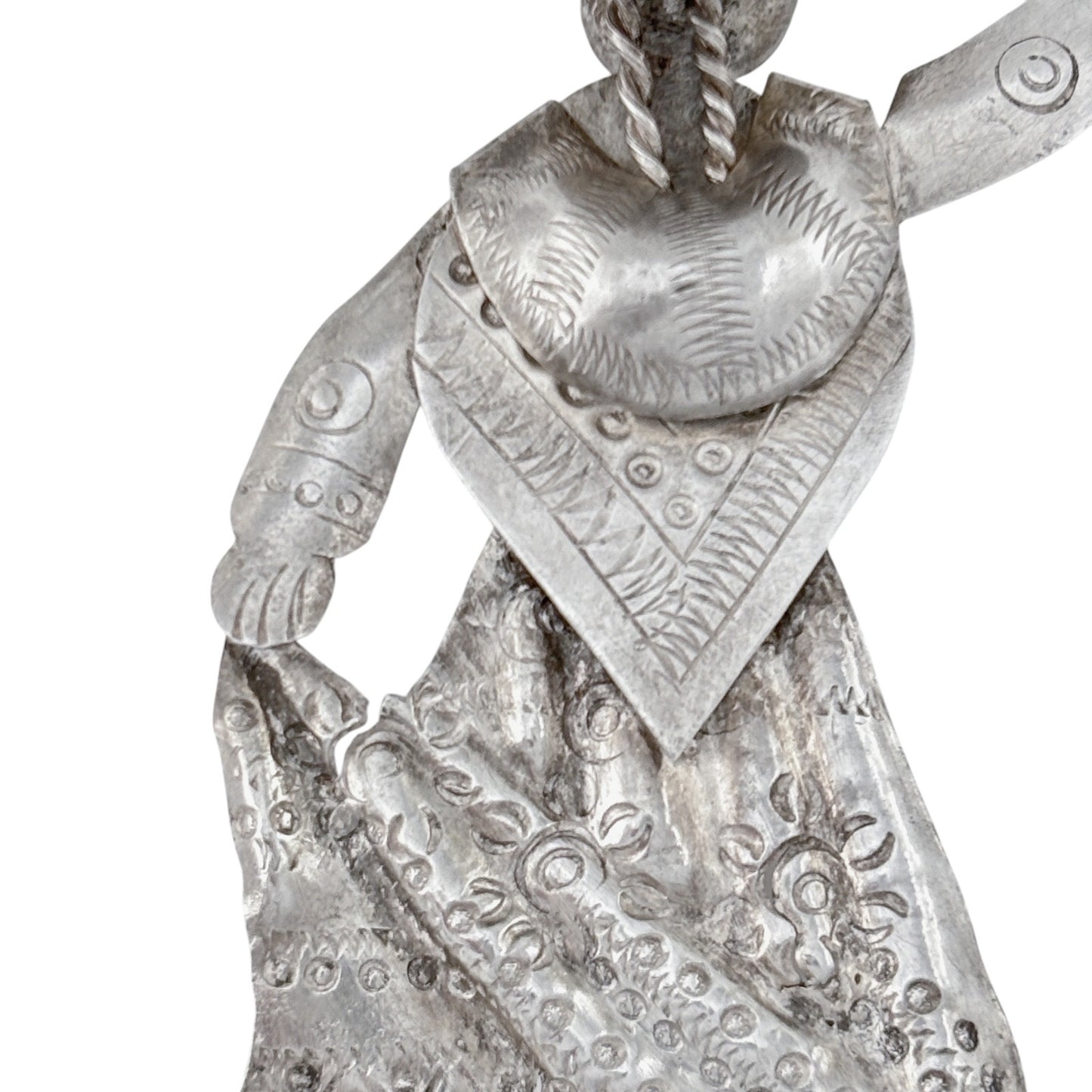Vintage Peru Sterling Silver 925 Indigenous Woman Dancer Brooch