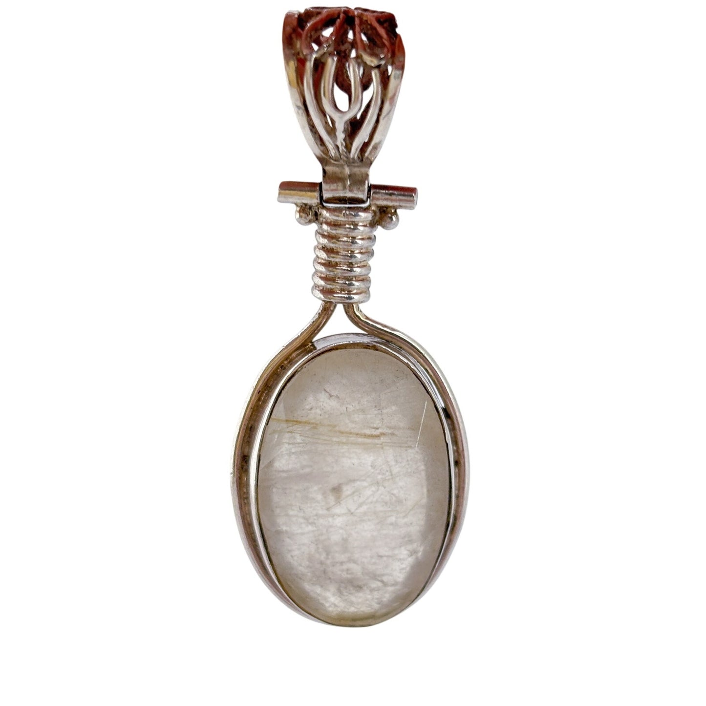 Vintage Sterling Silver 925 Quartz Pendant