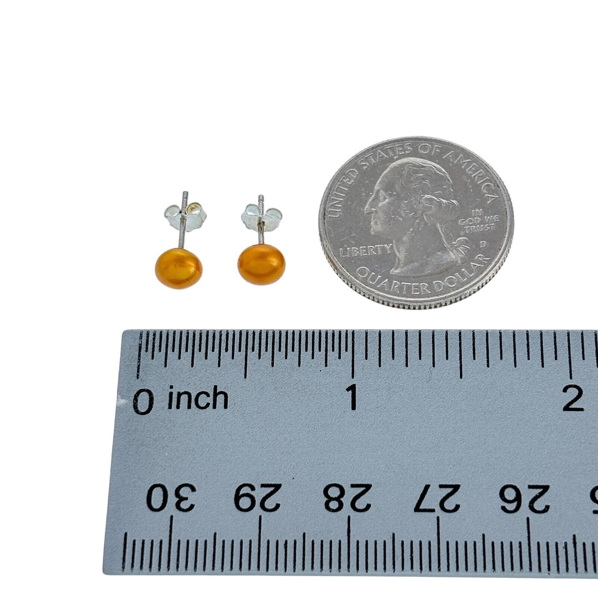 Vintage Sterling Silver 925 Imitation Pearl Stud Earrings