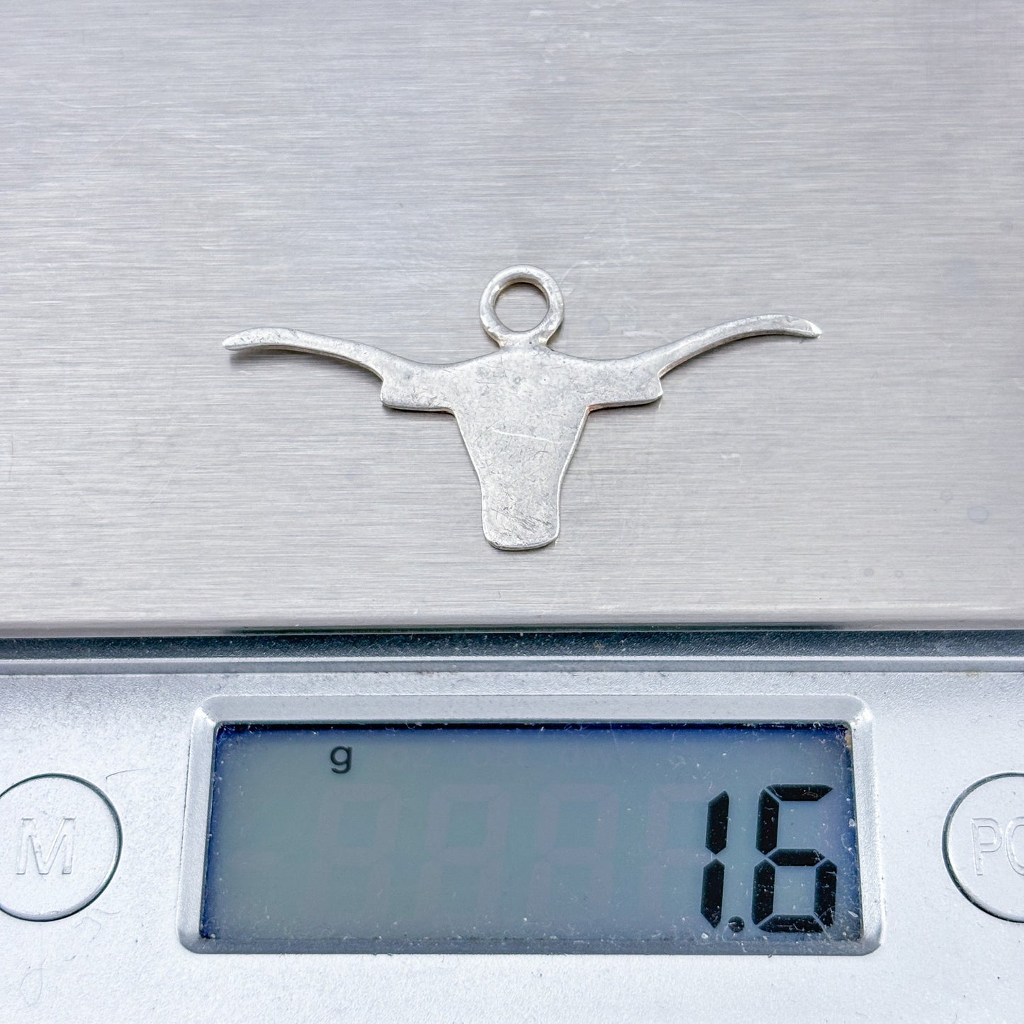 Vintage Sterling Silver 925 Longhorn Charm