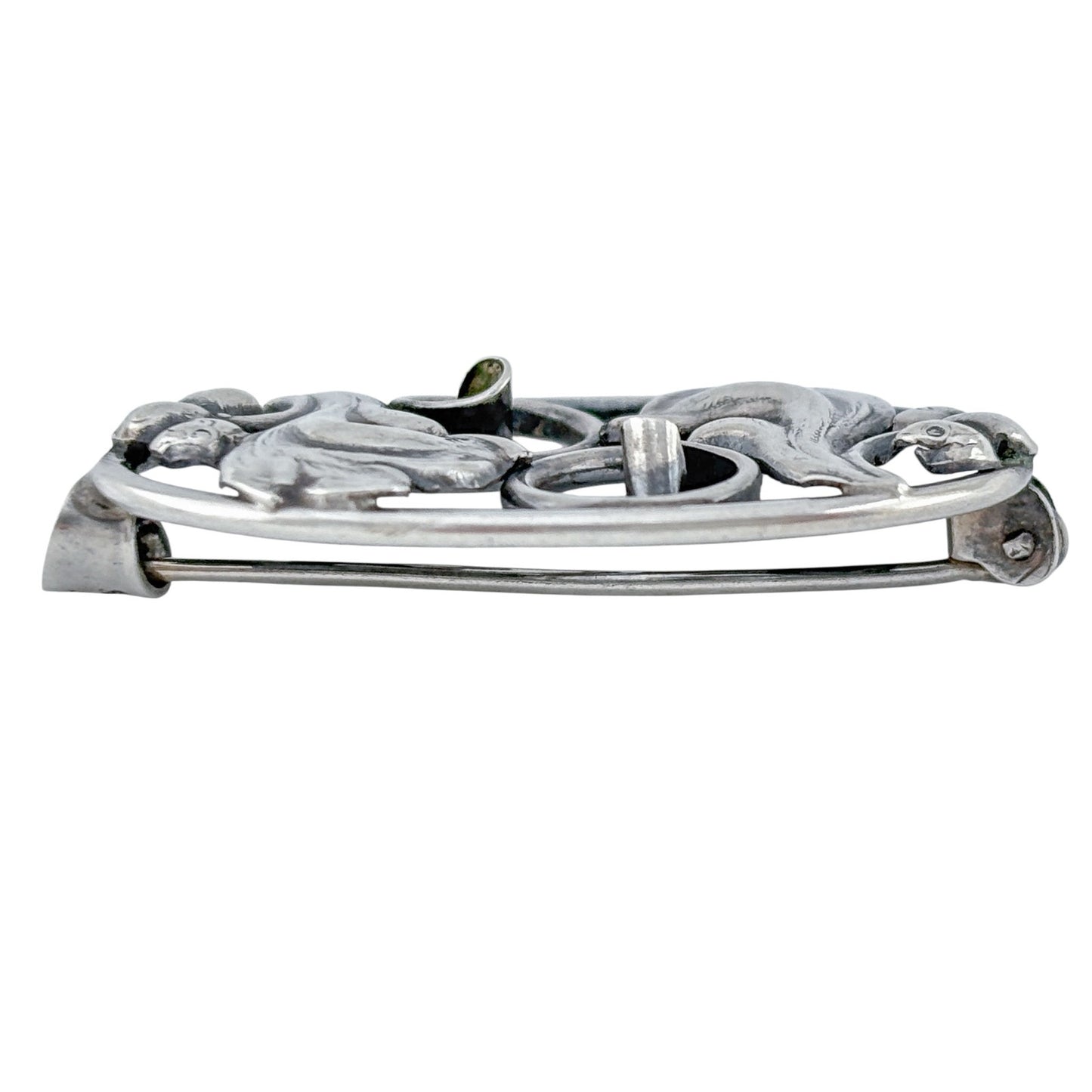 Vintage Sterling Silver 830 Art Nouveau Brooch