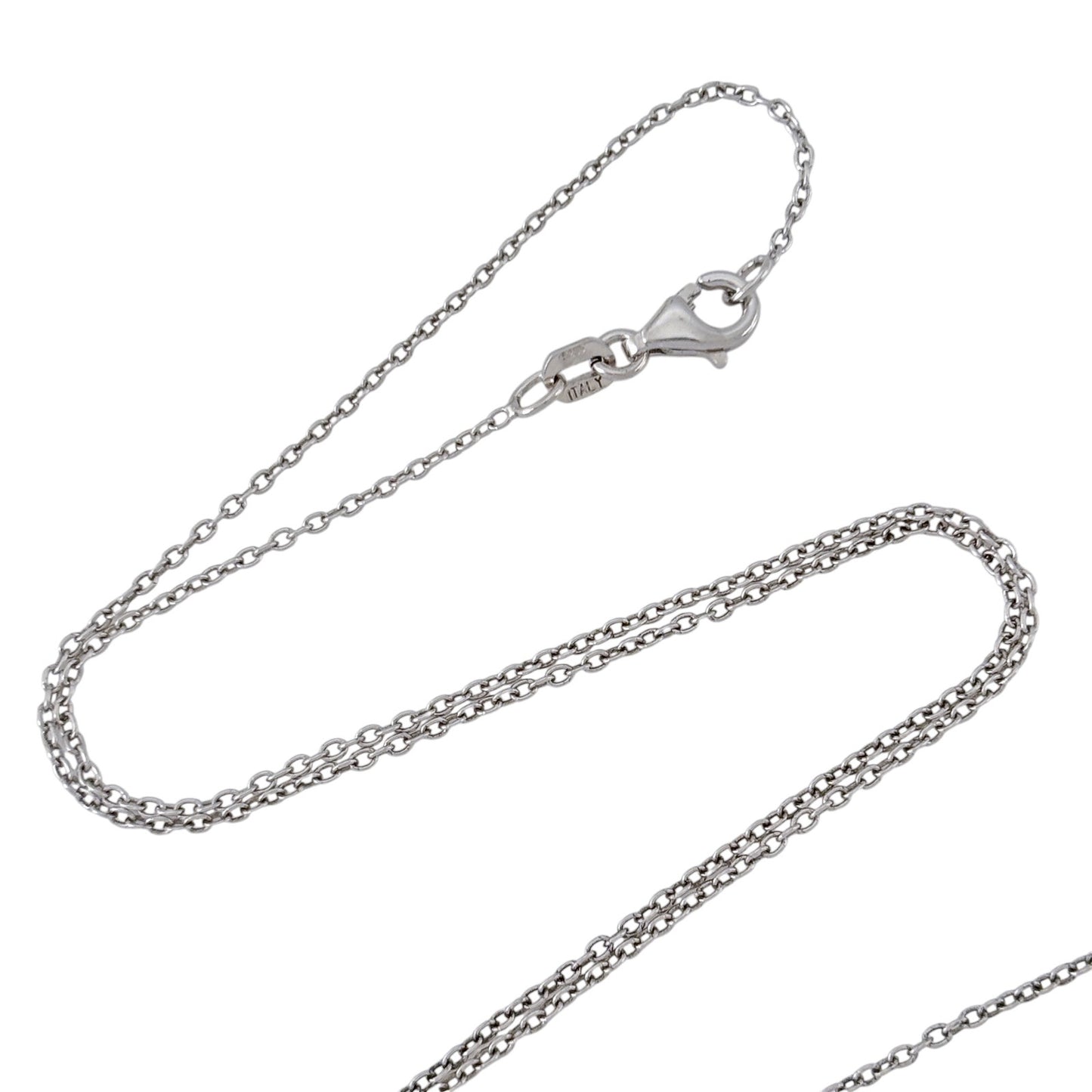 Vintage Italian Sterling Silver 925 Cable Link Chain Necklace 18"