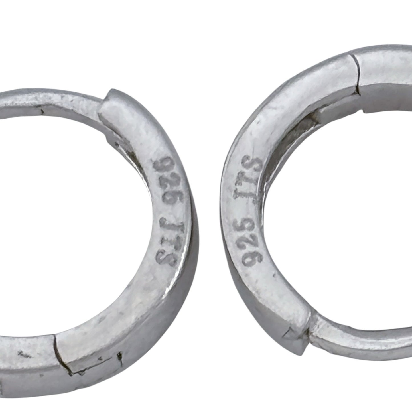 Vintage Sterling Silver 925 Cubic Zirconia Hoop Earrings