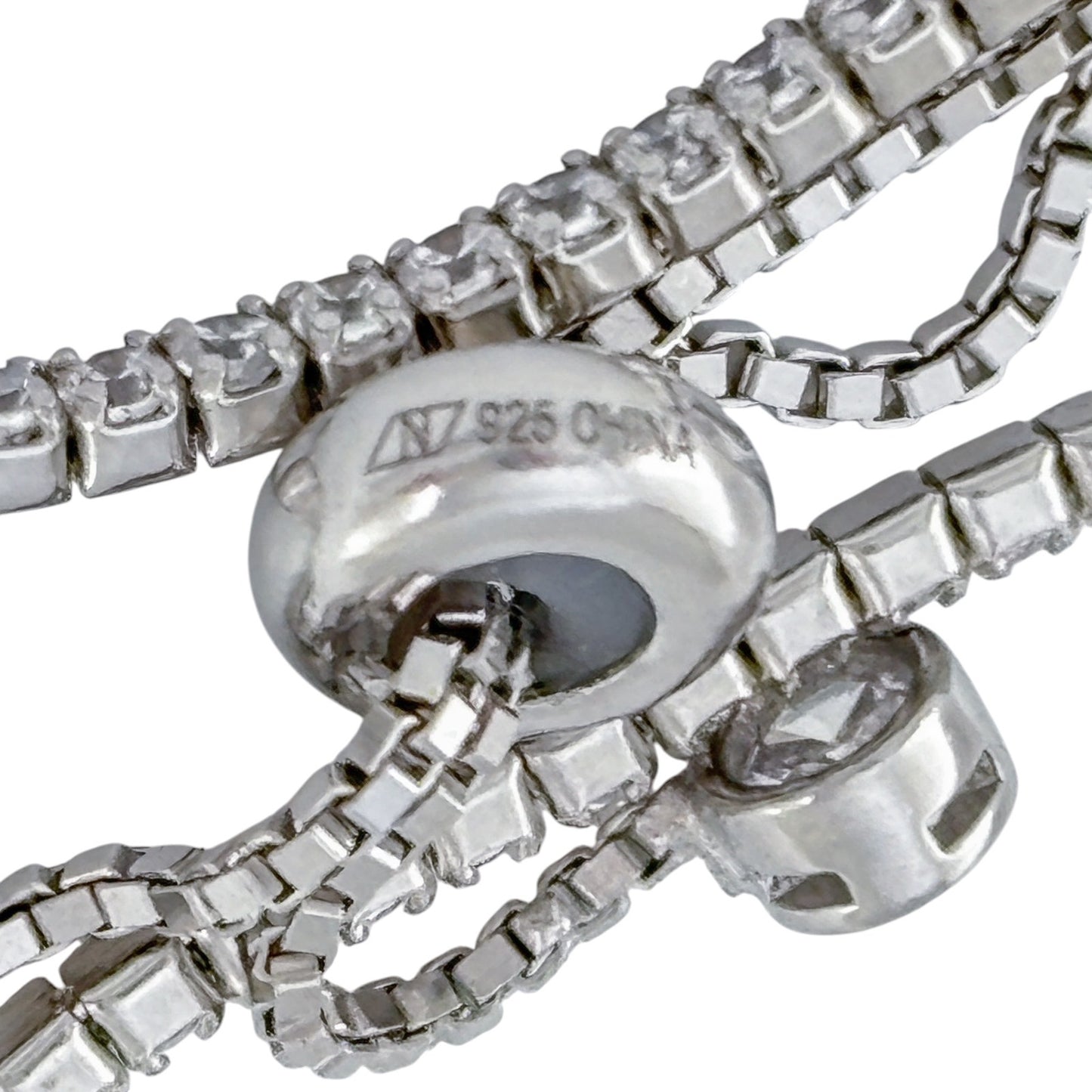 Vintage Sterling Silver 925 Cubic Zirconia Tennis Bracelet 4"-9"