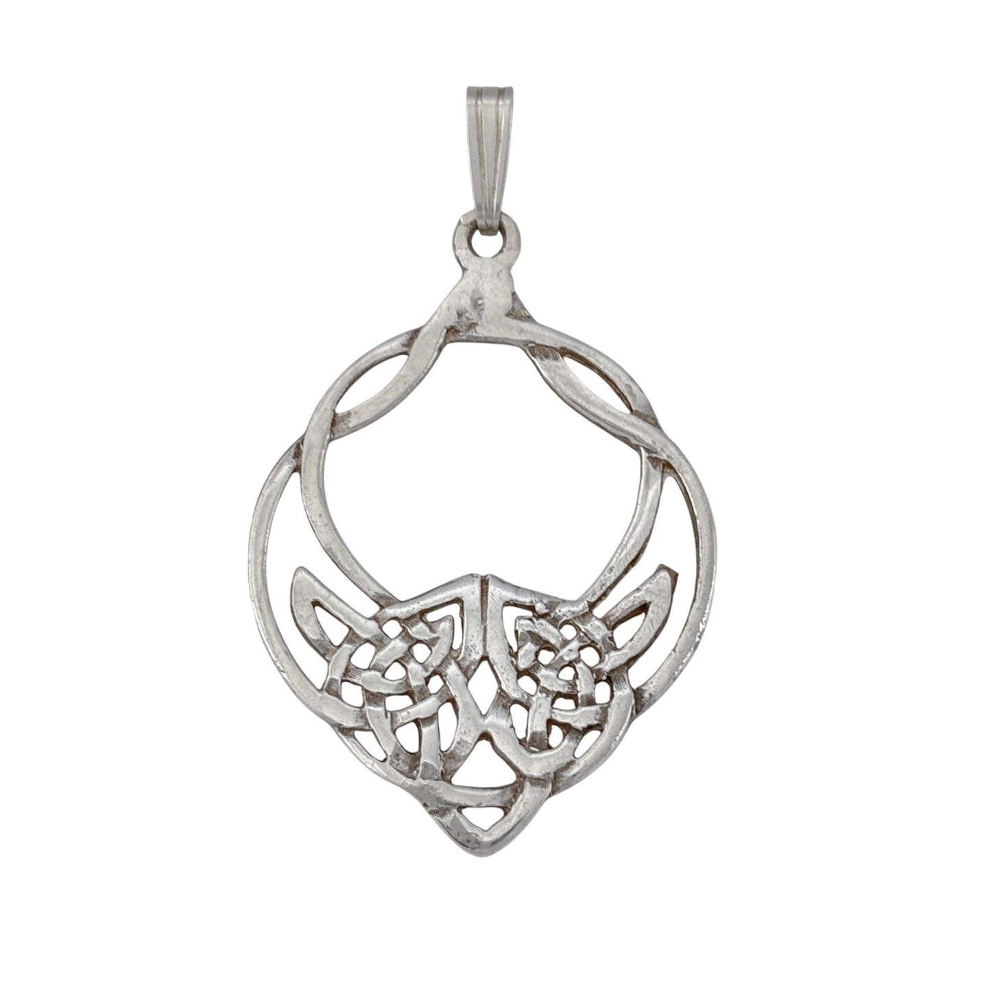 Vintage Sterling Silver 925 Celtic Wolf Knot Pendant