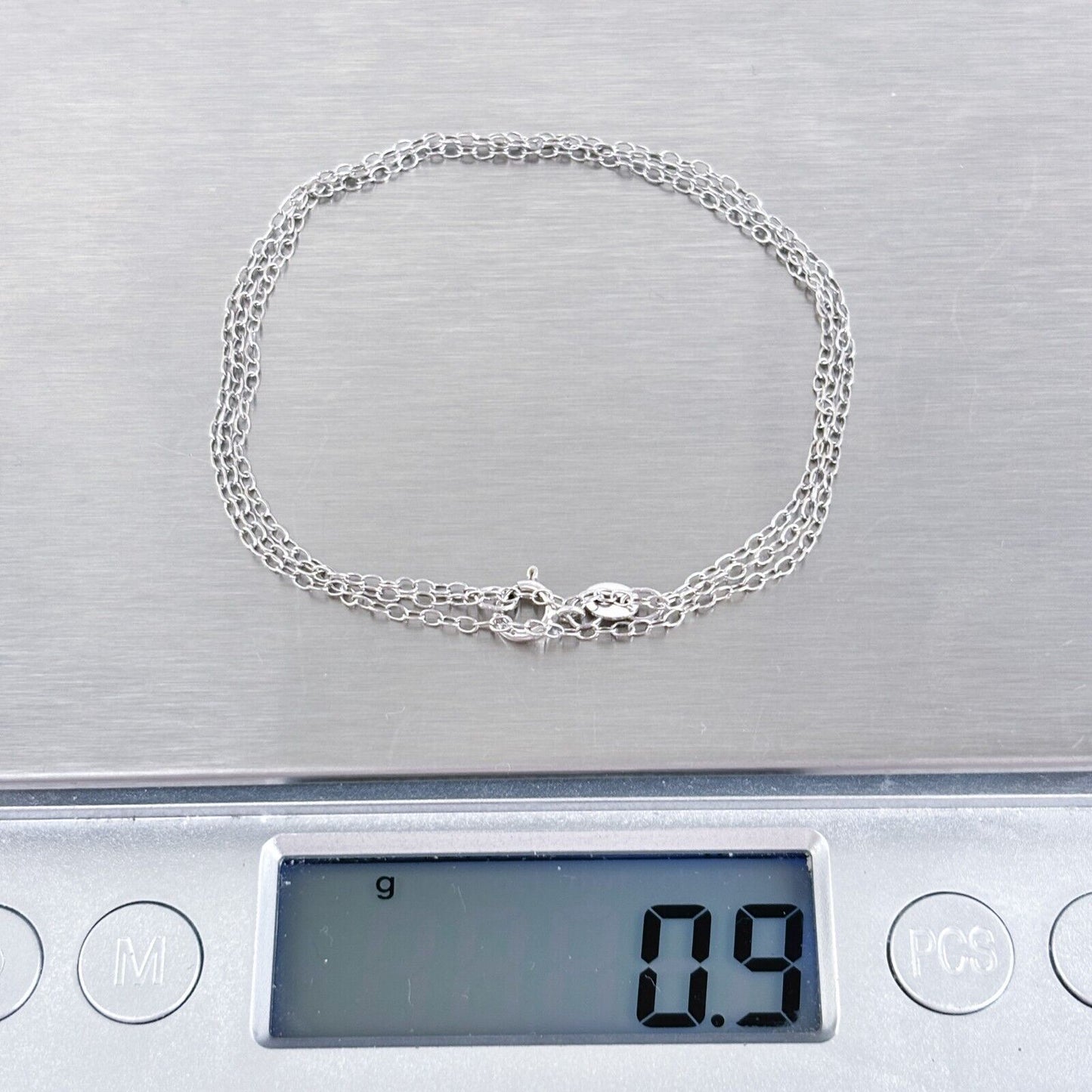 Vintage Sterling Silver 925 Rope Chain Necklace 18.5”