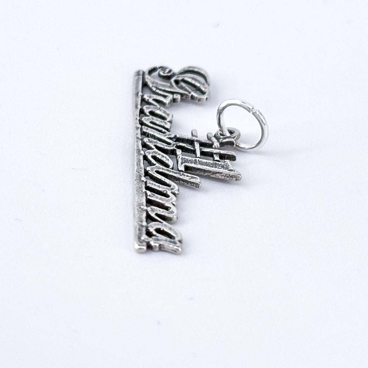 Vintage Sterling Silver 925 “#1 Grandma” Script Charm Pendant