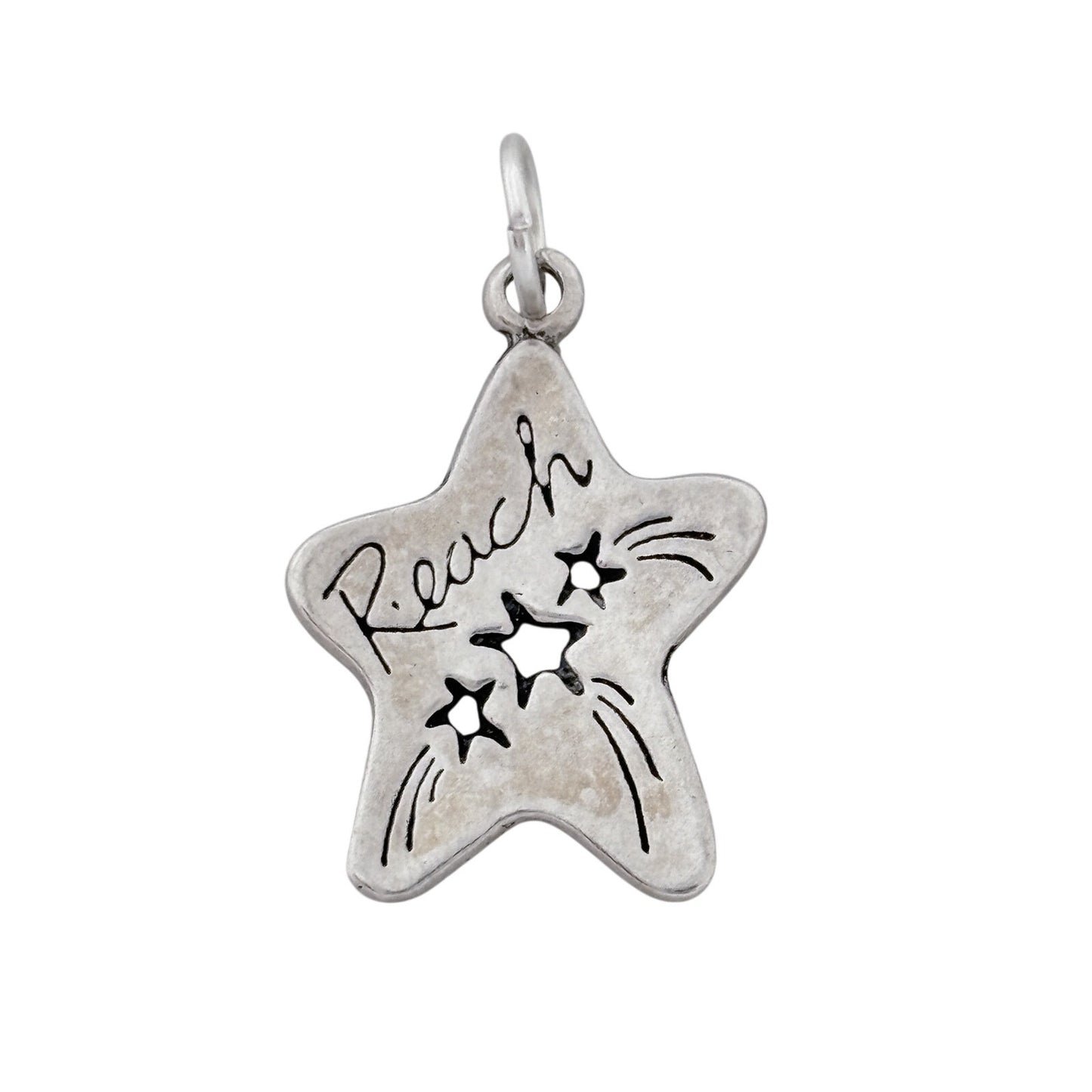 Vintage Sterling Silver 925 Reach for the Stars Pendant