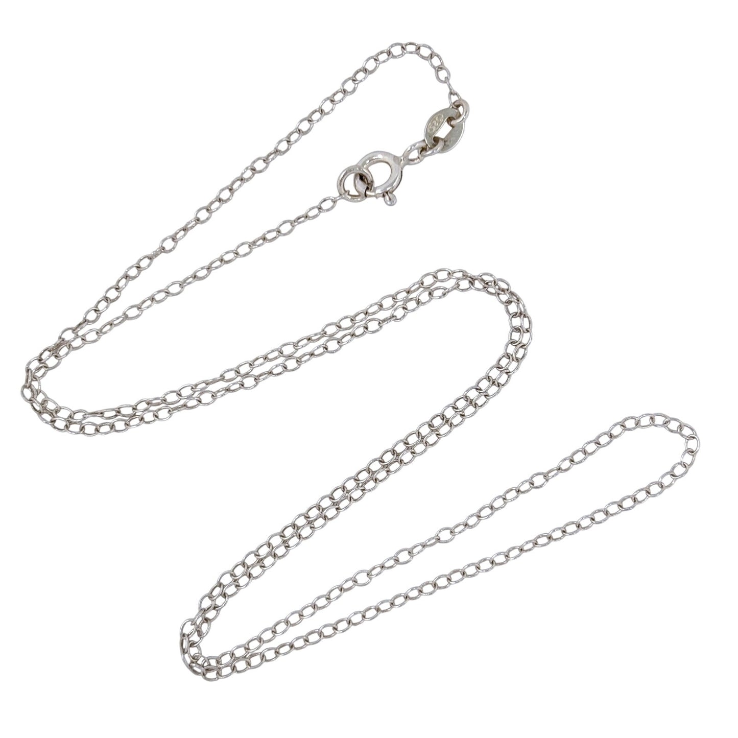 Vintage Sterling Silver 925 Cable Link Chain Necklace 18.5"