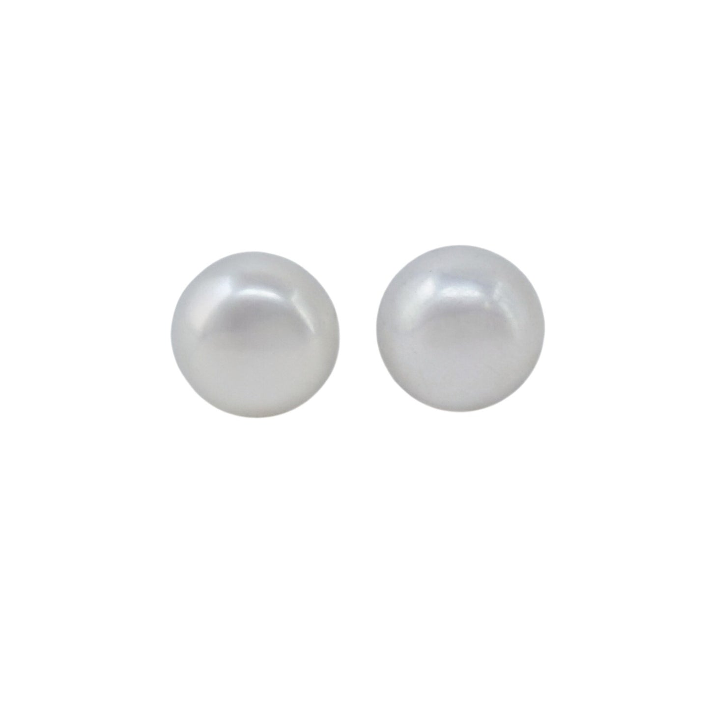 Vintage Sterling Silver 925 White Pearl Stud Earrings