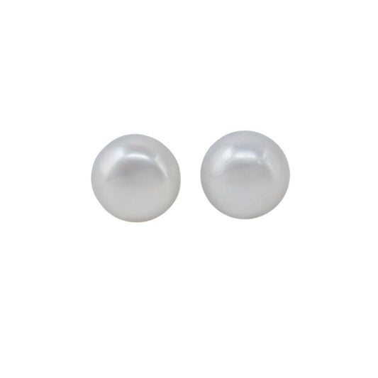 Vintage Sterling Silver 925 White Pearl Stud Earrings