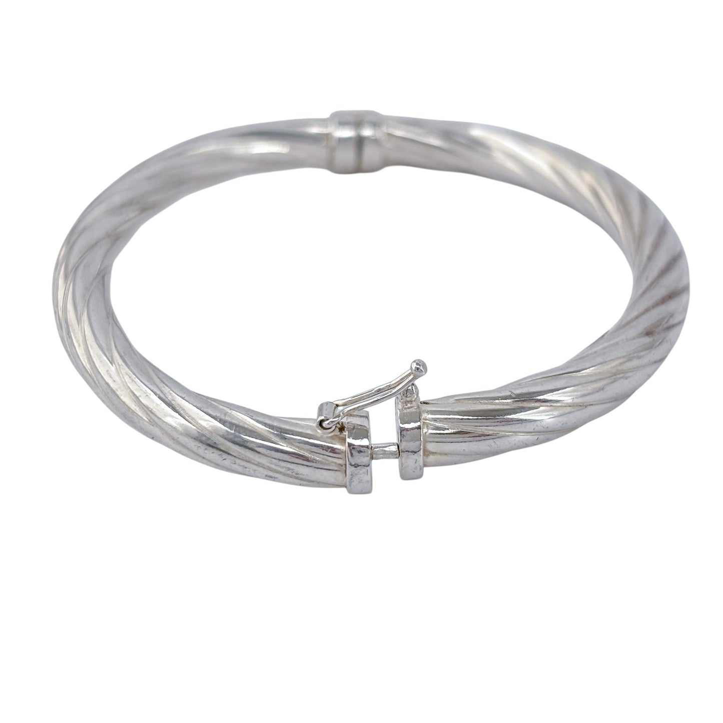 Estate Dyadema Sterling Silver 925 Twisted Bangle Bracelet 7"