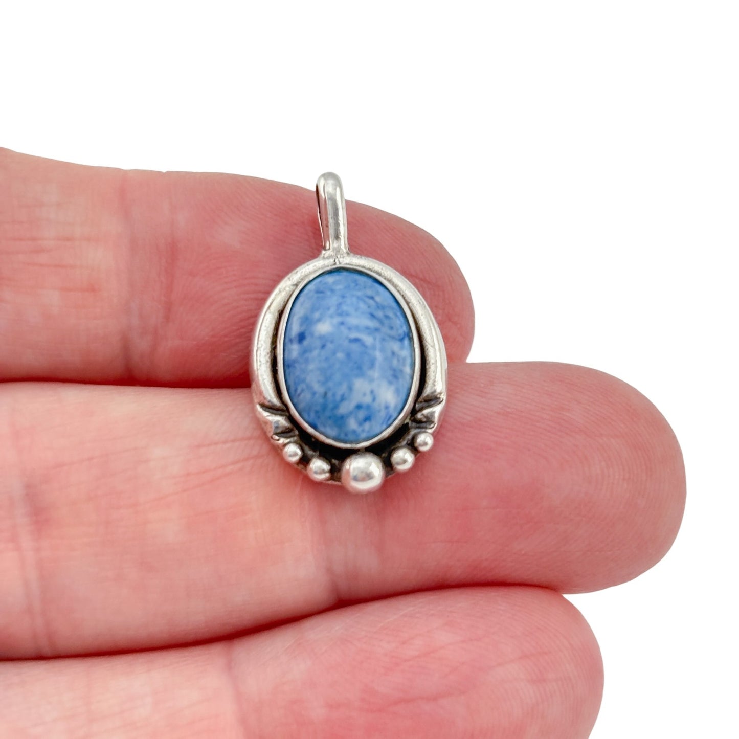 Vintage Sterling Silver 925 Sodalite Pendant