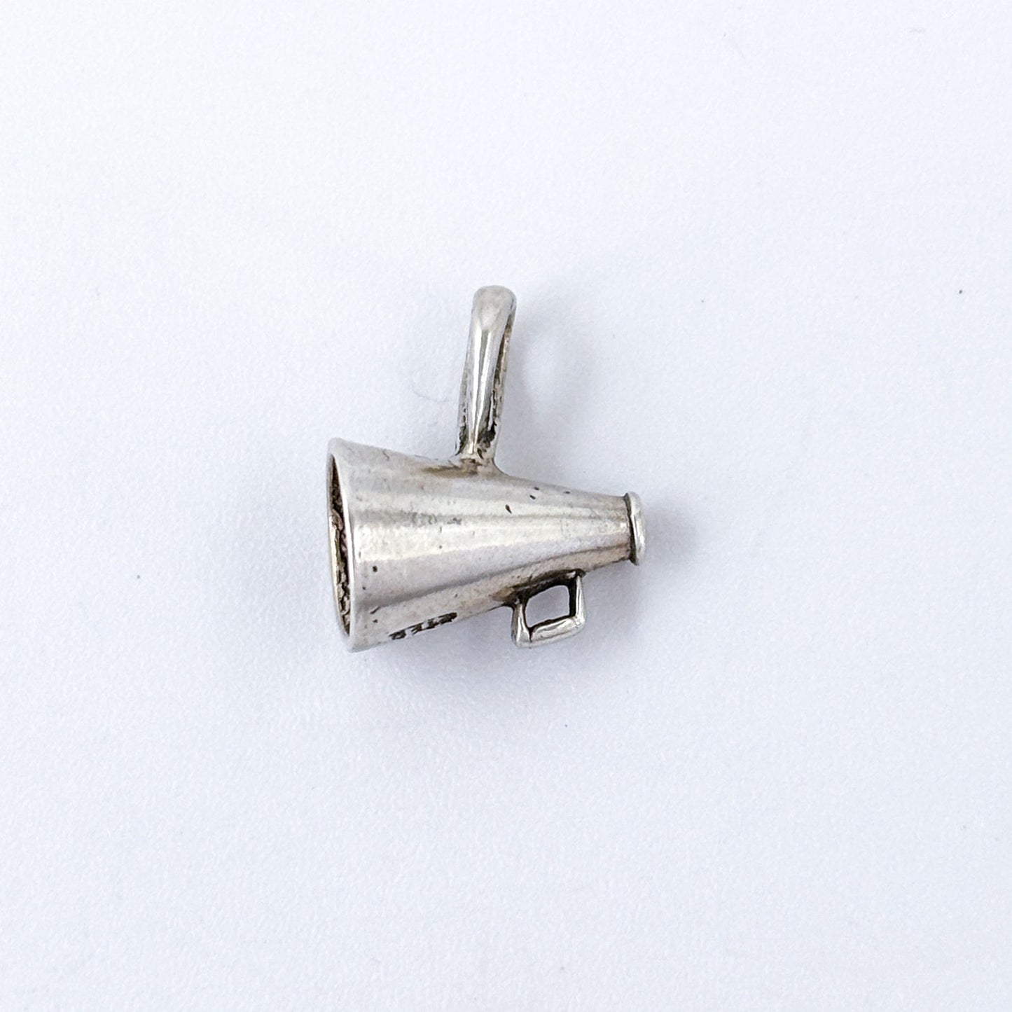 Vintage Sterling Silver 925 Cheer Megaphone Charm Pendant