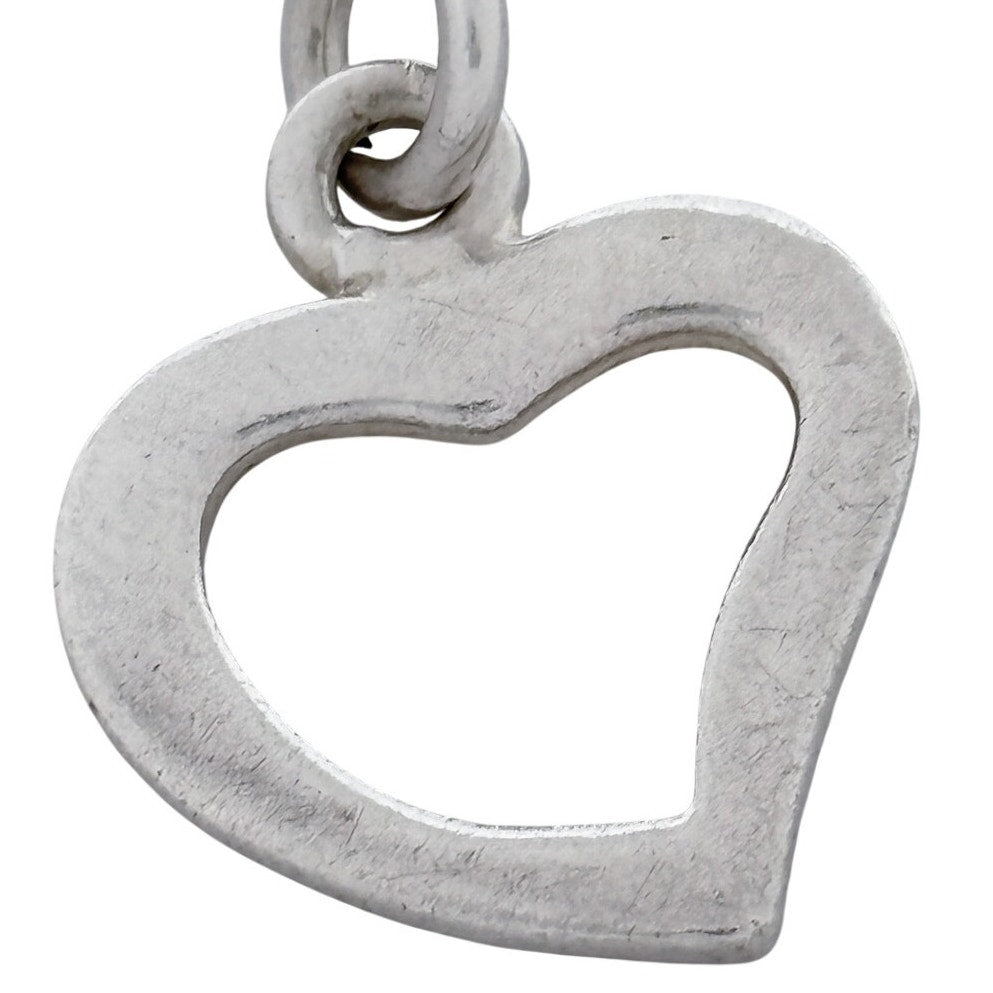 Vintage Sterling Silver 925 Open Heart Pendant